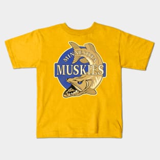 Defunct Minnesota Muskies Basketball Team Kids T-Shirt